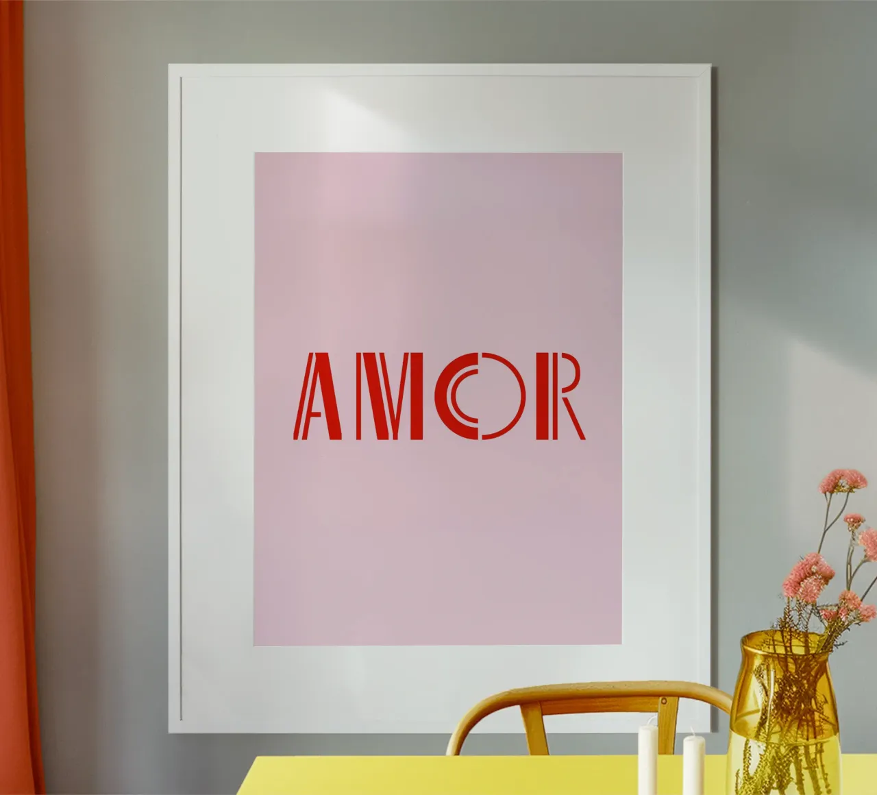 Amor 2 poster con telaio in plastica da The Type Club Tokyo
