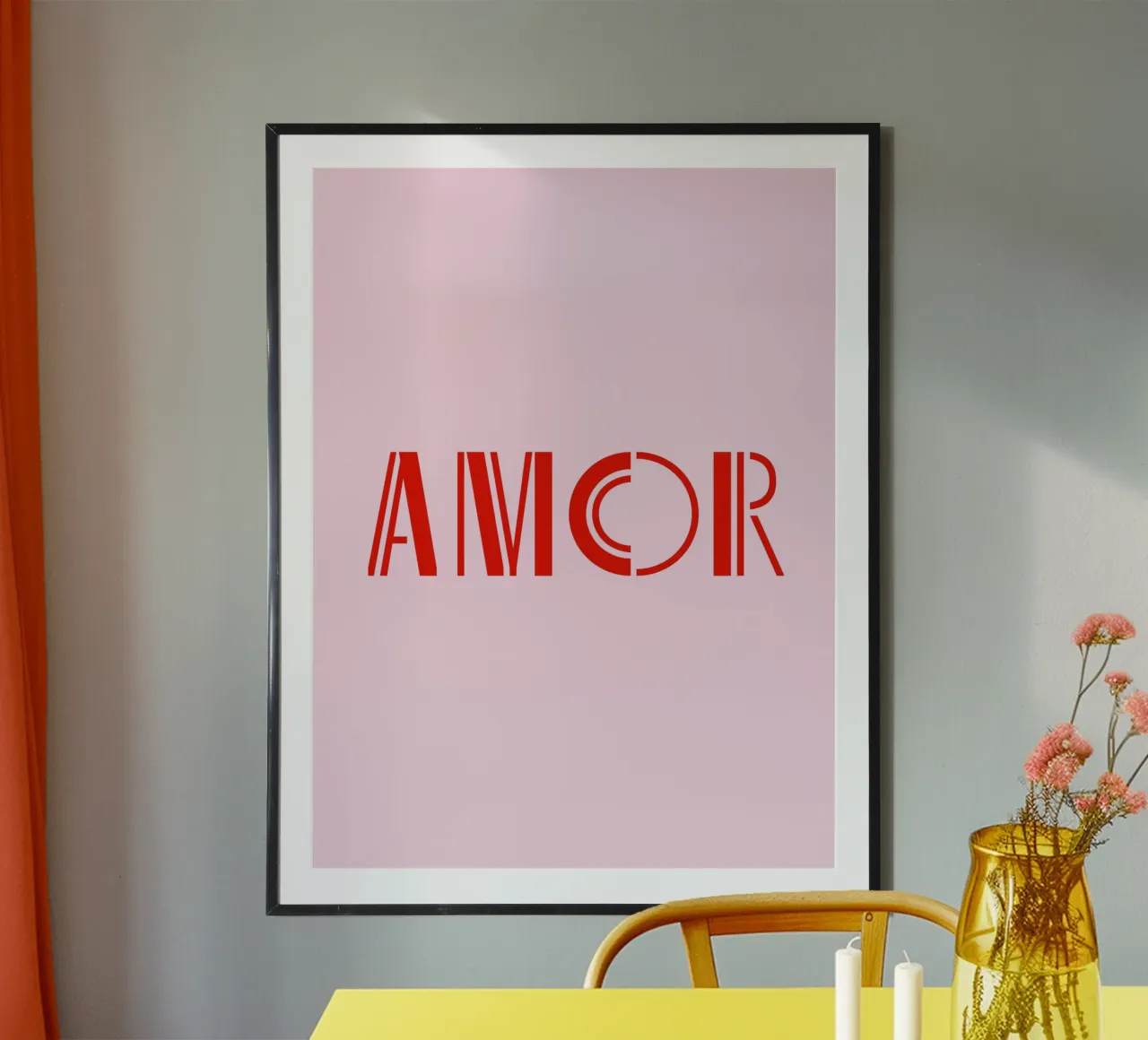 Amor 2 poster con telaio in plastica da The Type Club Tokyo