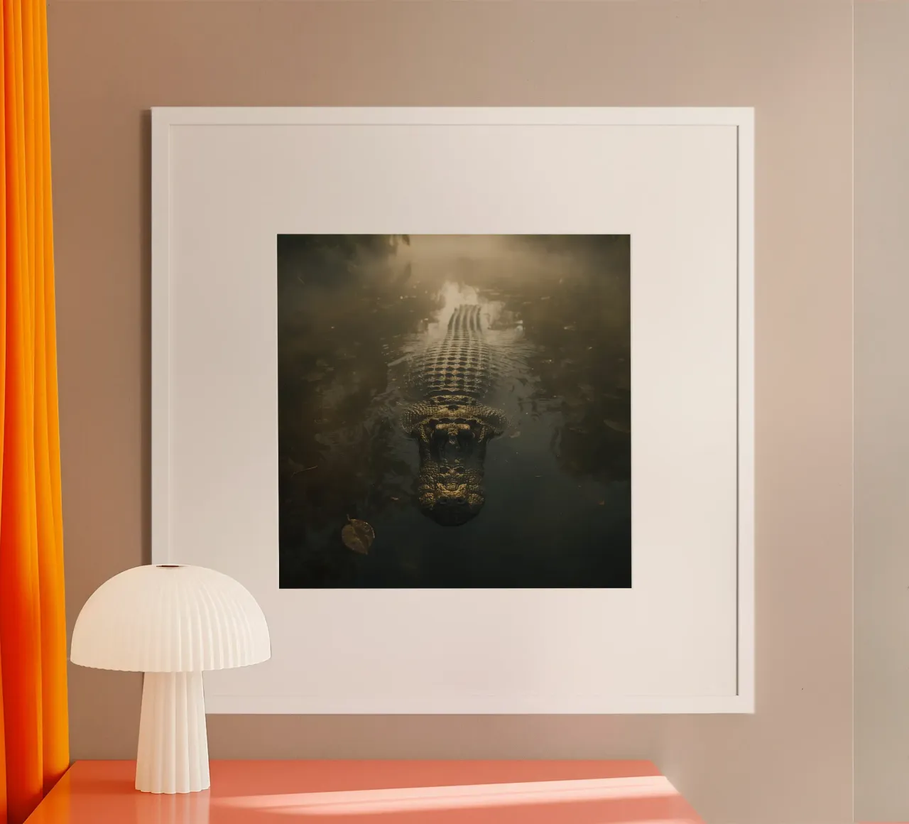 Alligatore in acqua di palude poster da DesignDoodle