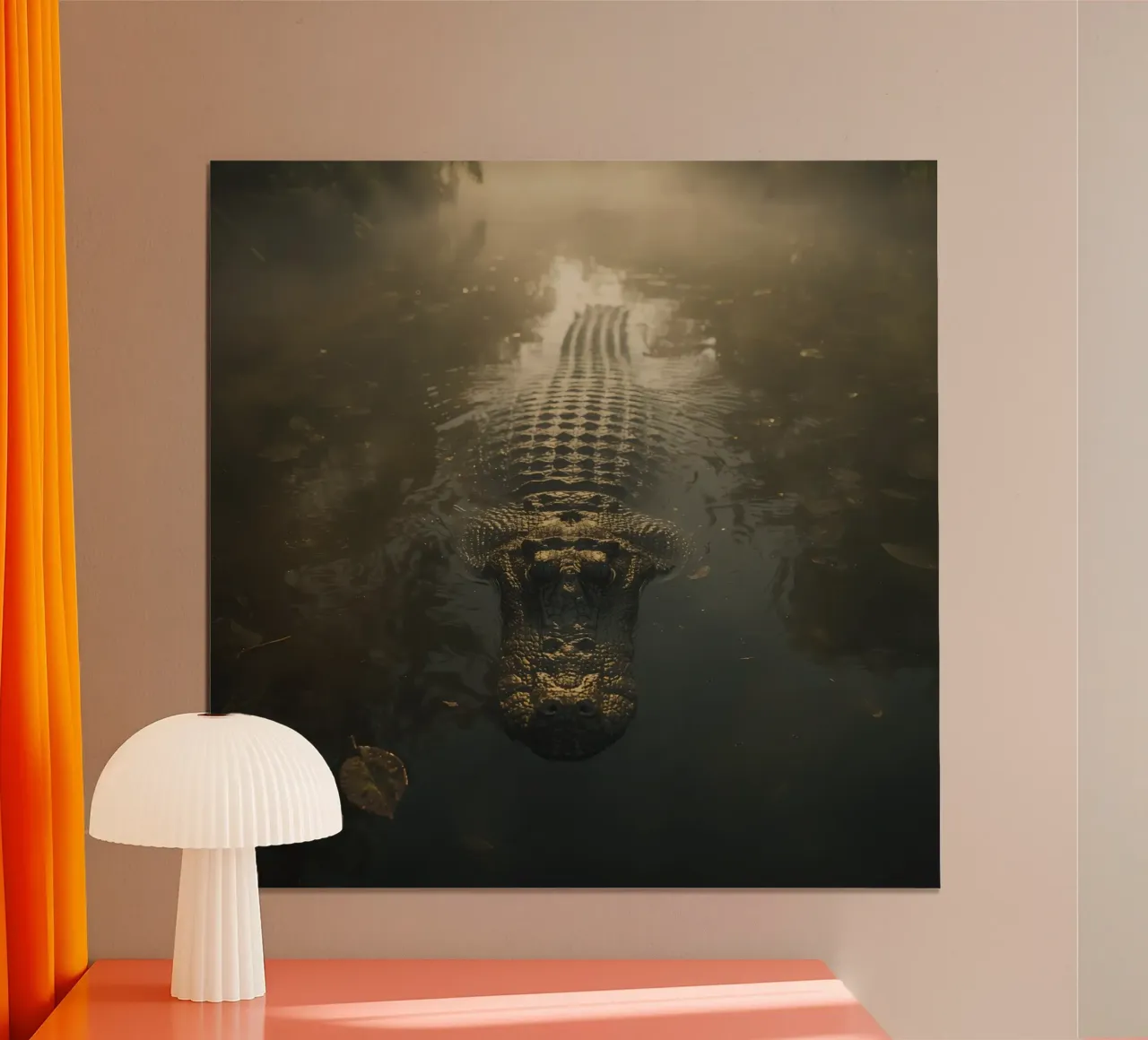 Alligatore in acqua di palude poster da DesignDoodle
