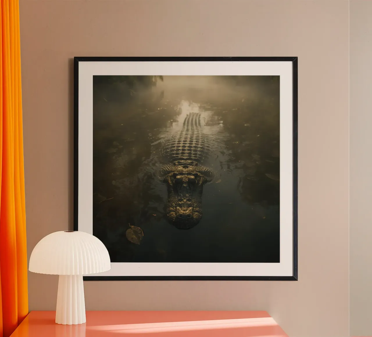 Alligatore in acqua di palude poster da DesignDoodle