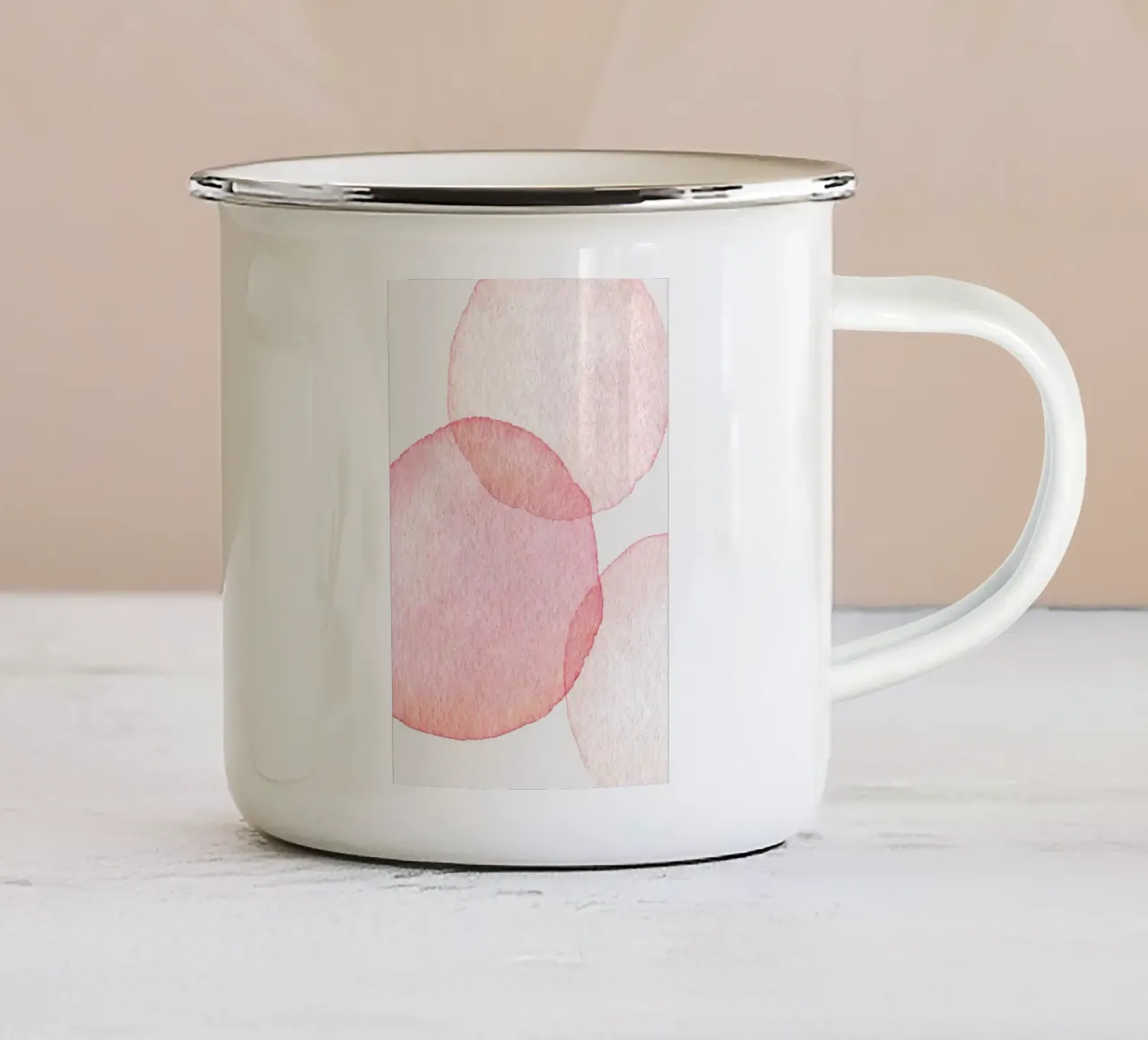 Rosa-Aquarell tazza in smalto da AESTHETIC VIBES by Isabel
