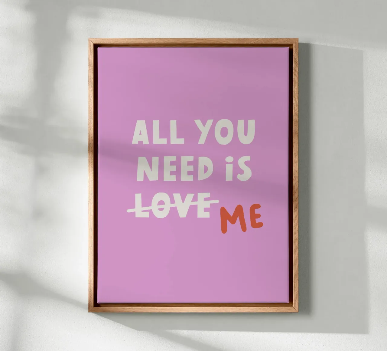 All you need is... tela con Cornice a cassetta da we line studio - art