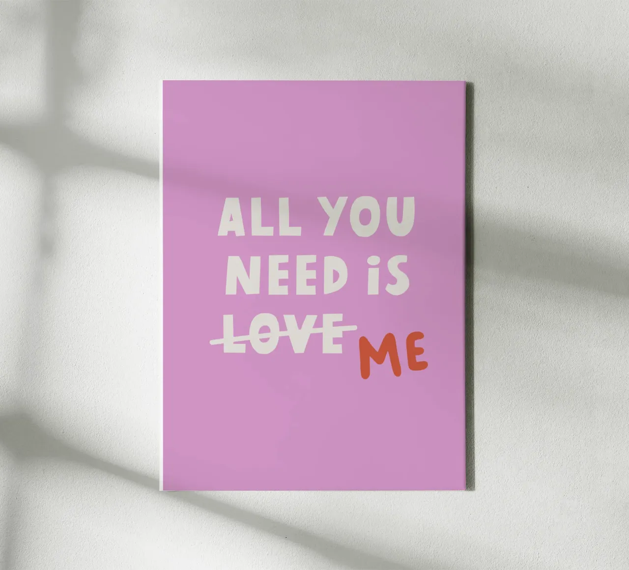 All you need is... tela con Cornice a cassetta da we line studio - art