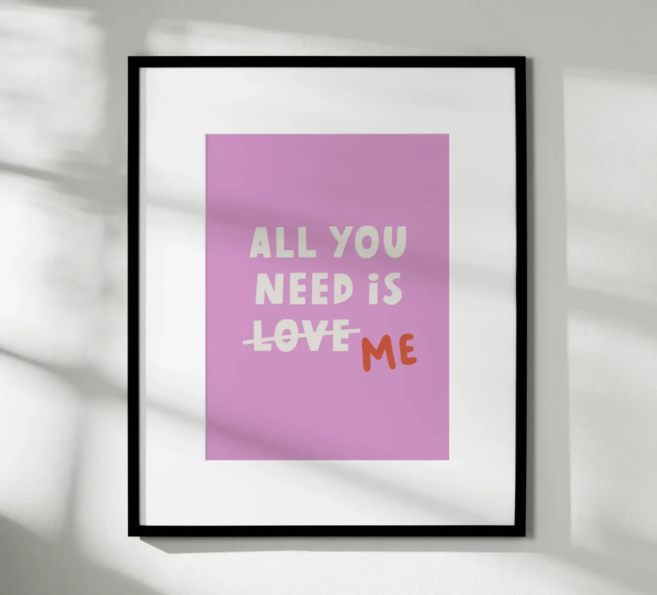 All you need is... poster con telaio in plastica da we line studio - art