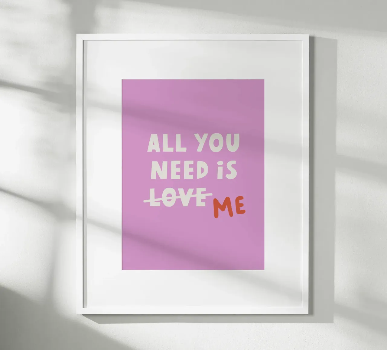 All you need is... poster con telaio in plastica da we line studio - art