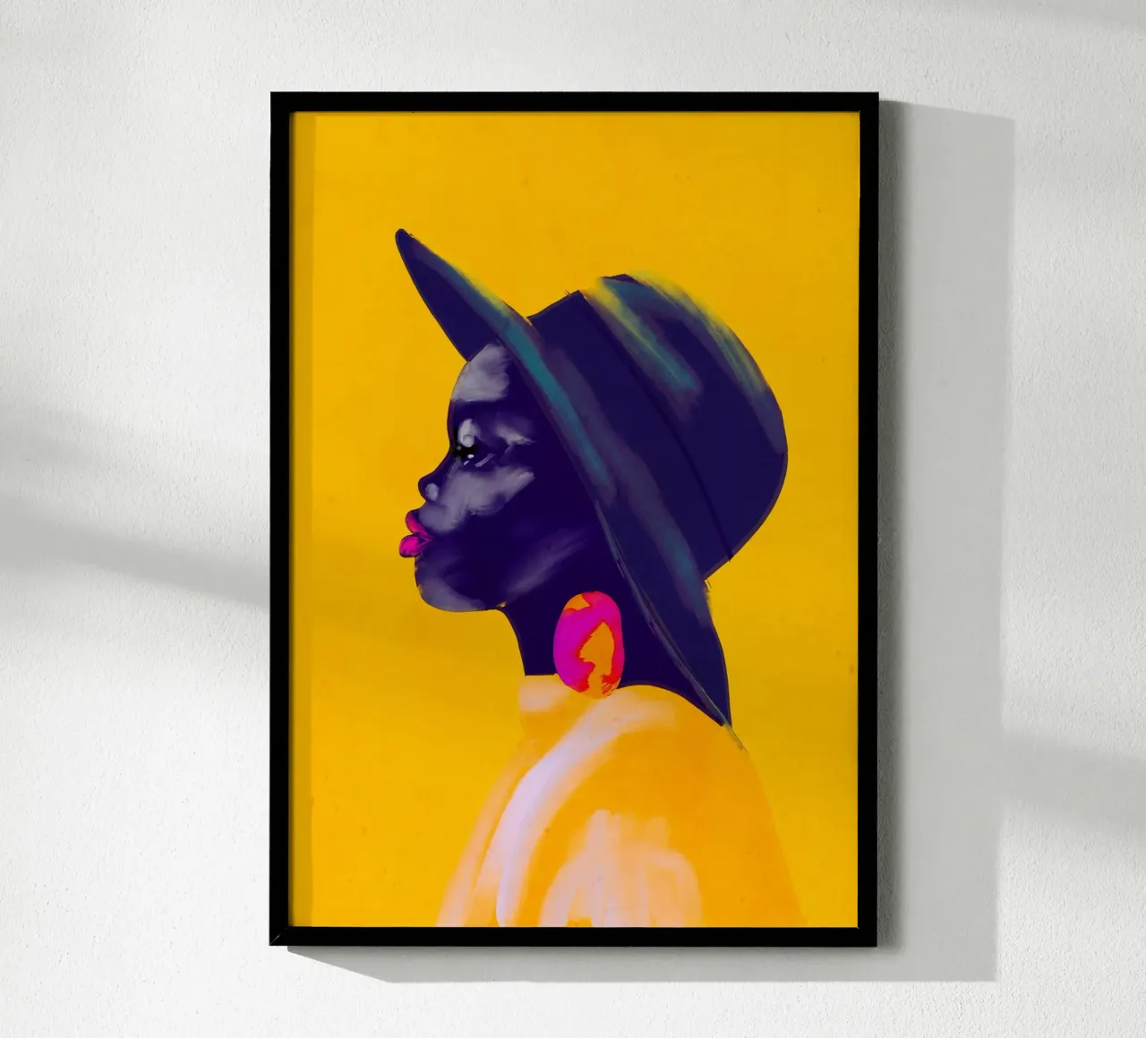 Abstrakte Kunst Mädchen Porträt 5 Poster von ThingDesign