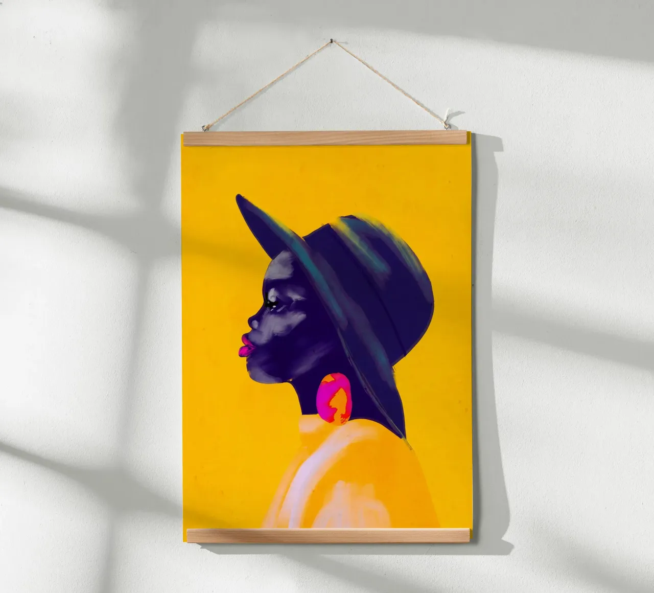 Abstrakte Kunst Mädchen Porträt 5 Poster von ThingDesign