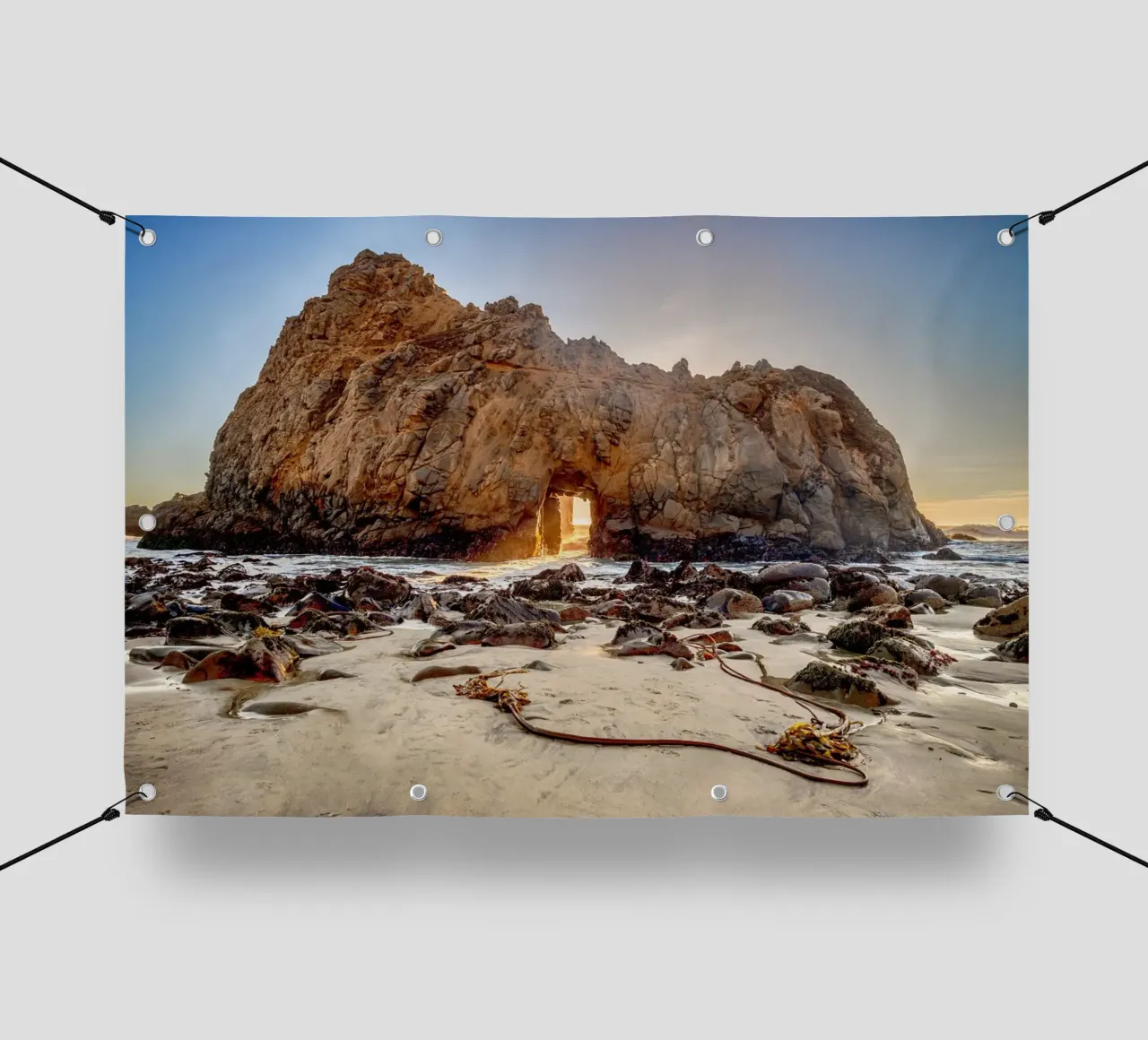 Tramonto sulla spiaggia di Pfeiffer telo in pvc da anderm