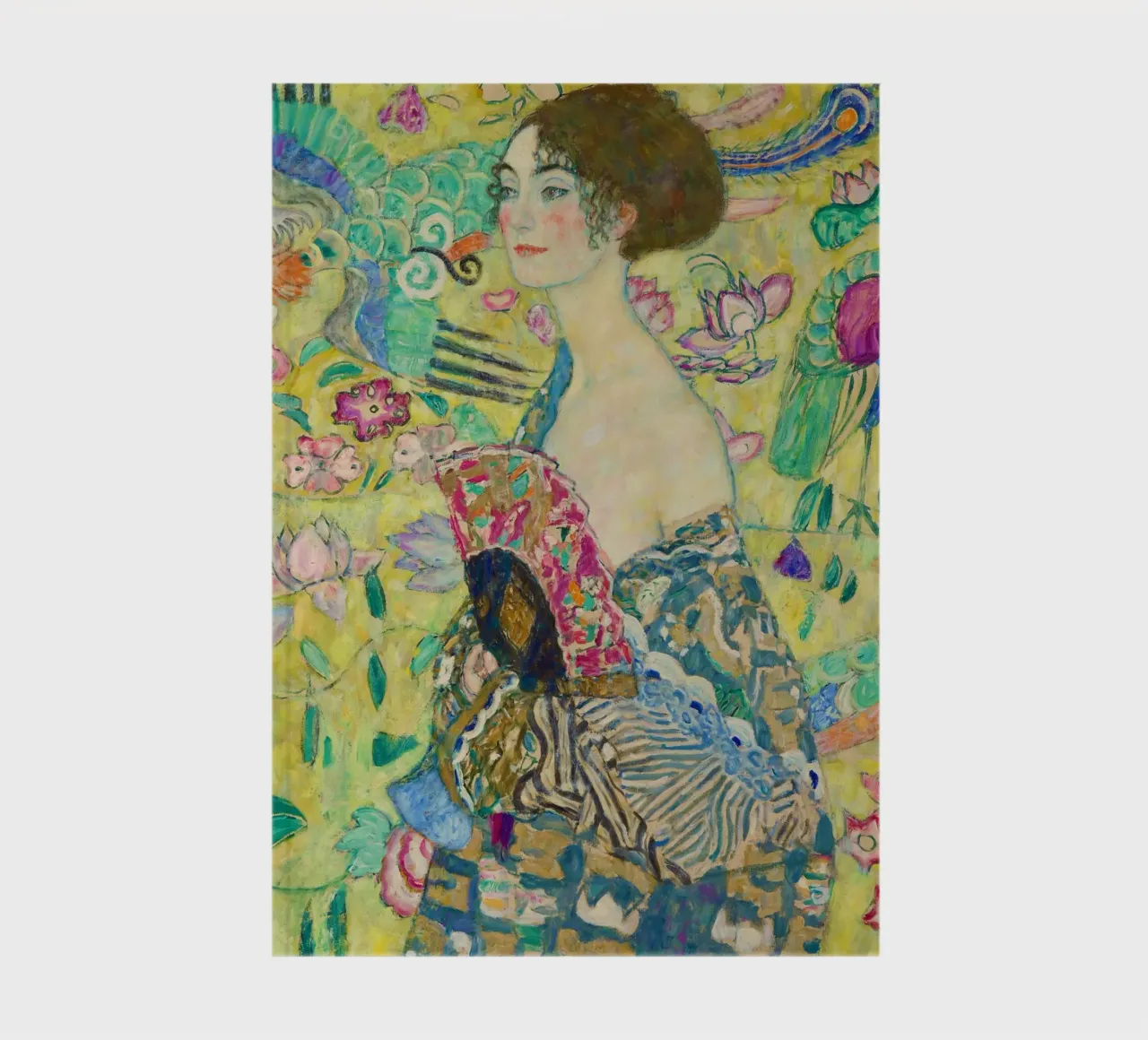Lady with a Fan by Gustav Klimt notebook by Venus Art