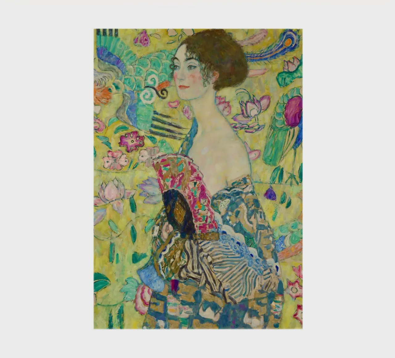 Lady with a Fan by Gustav Klimt notebook by Venus Art