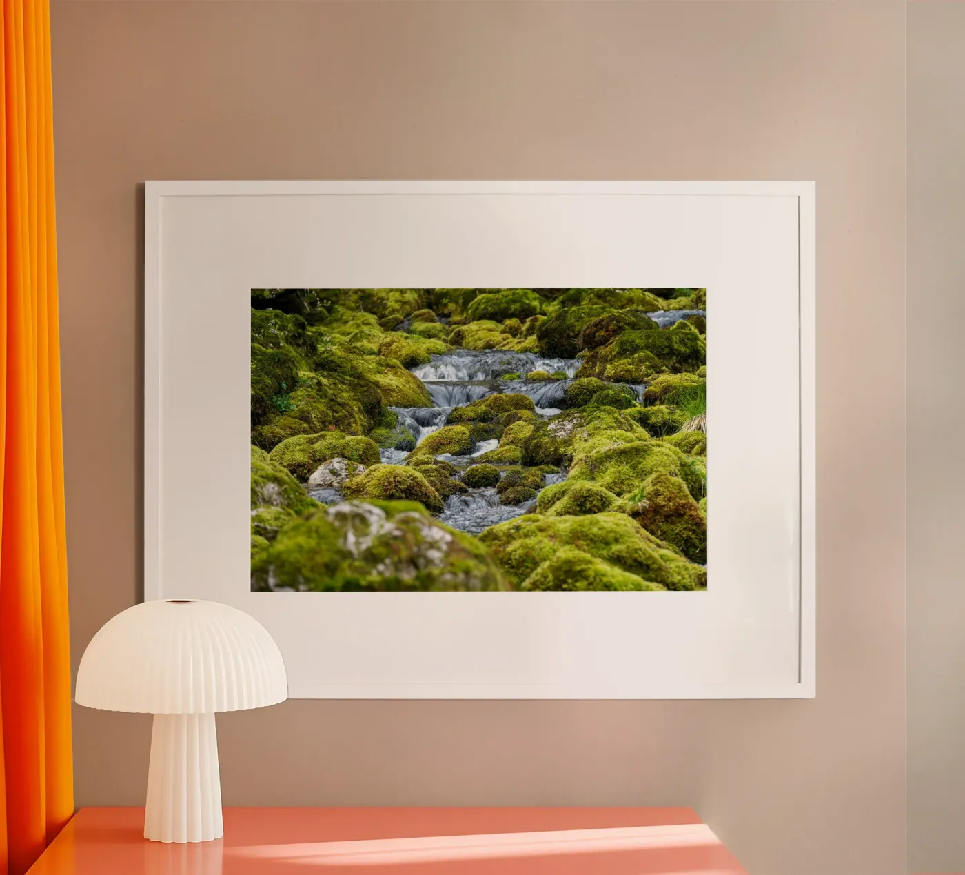 Bach und moosbewachsene Steine Poster von anderm