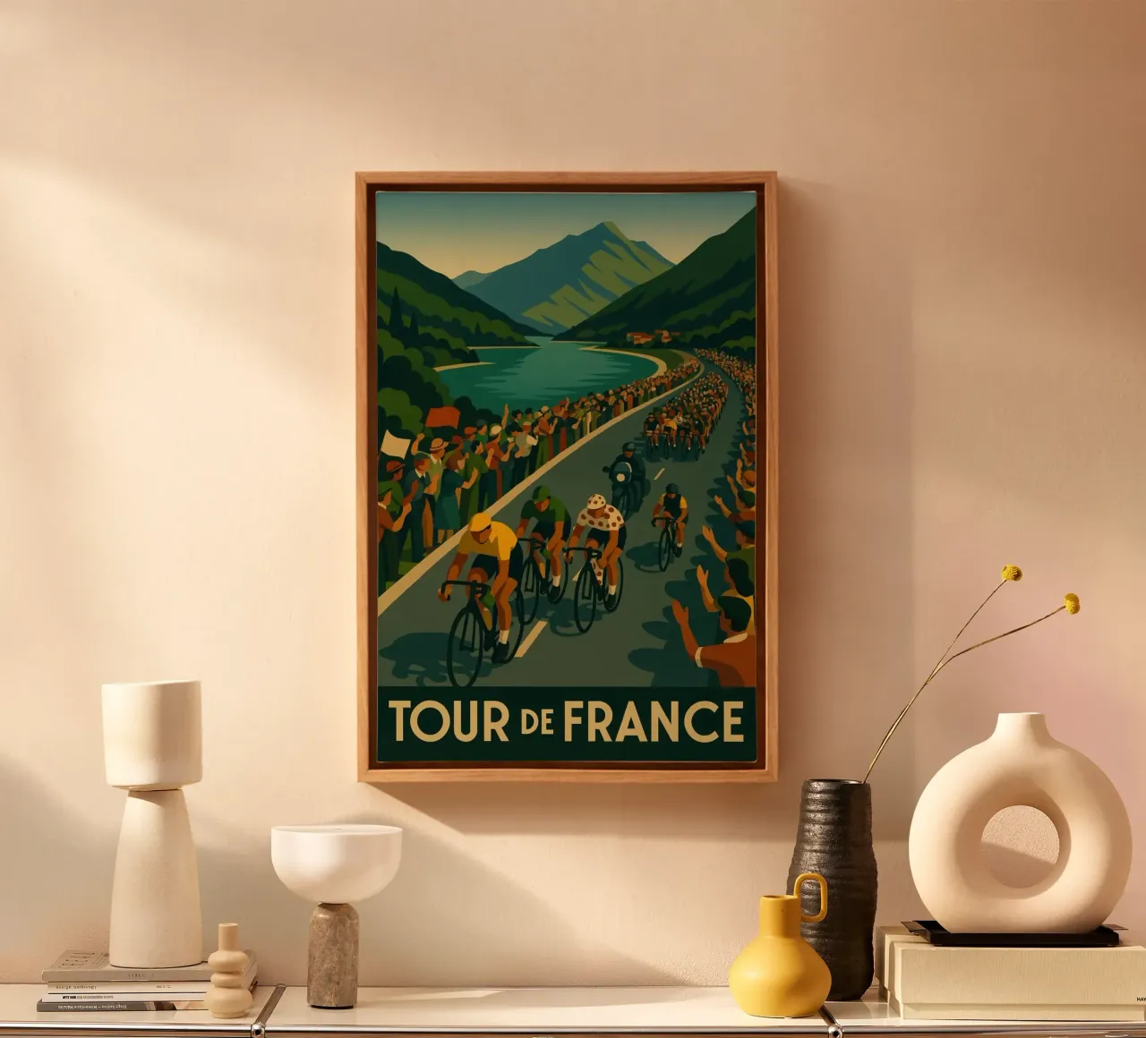 tour de france tela con Cornice a cassetta da Amber Hughes