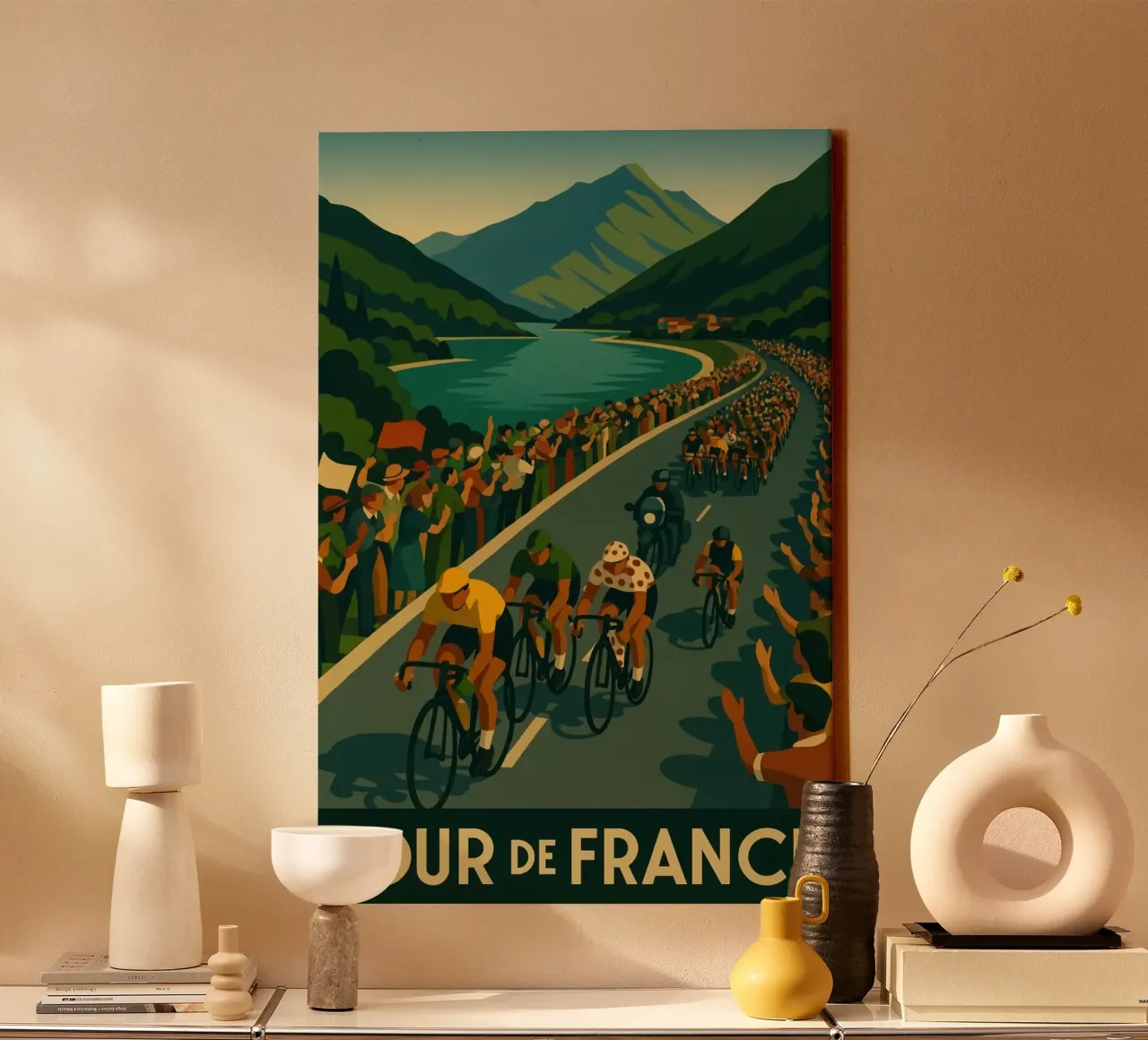tour de france tela con Cornice a cassetta da Amber Hughes
