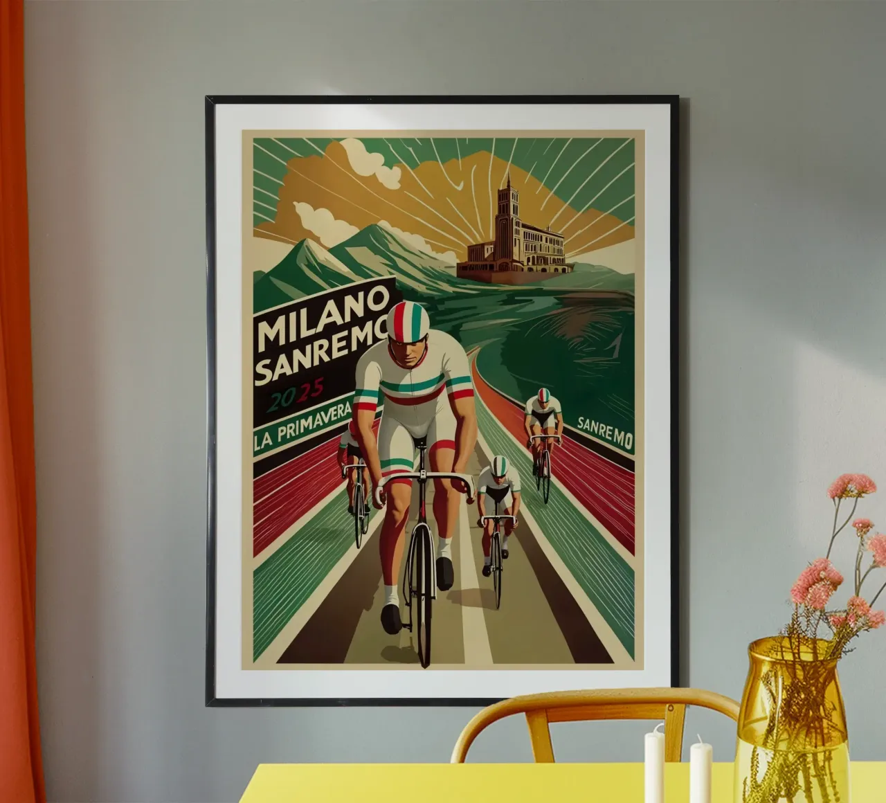 strada di montagna poster con telaio in plastica da Amber Hughes
