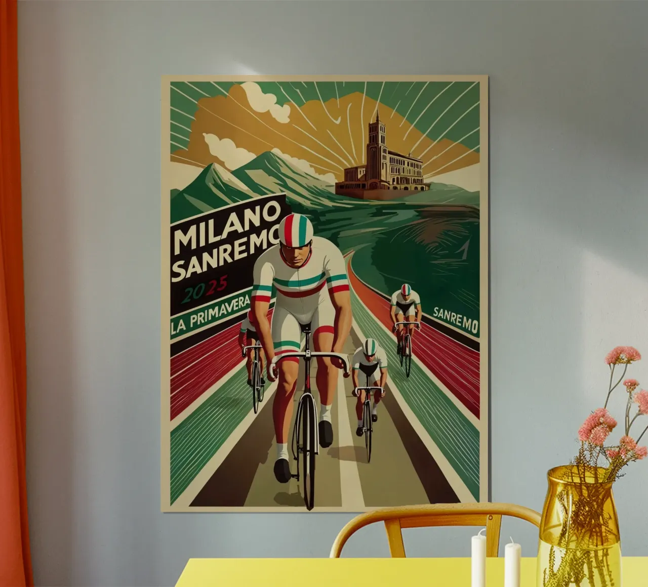 strada di montagna poster con telaio in plastica da Amber Hughes
