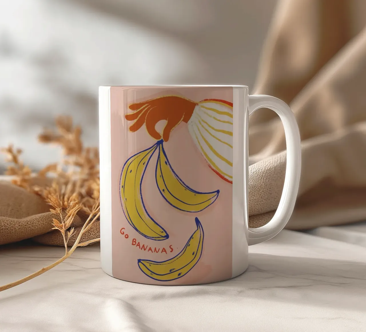 andare a banane tazza in ceramica da Amber Hughes