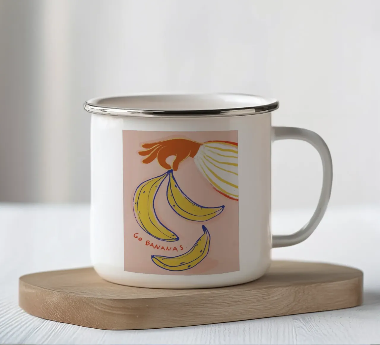 andare a banane tazza in smalto da Amber Hughes