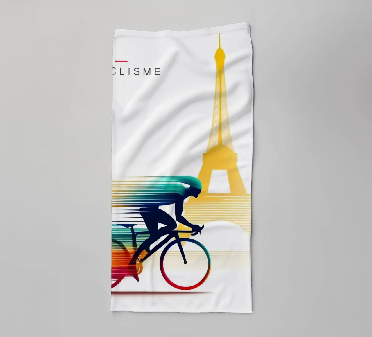 cyclist speed towel by Amber Hughes
