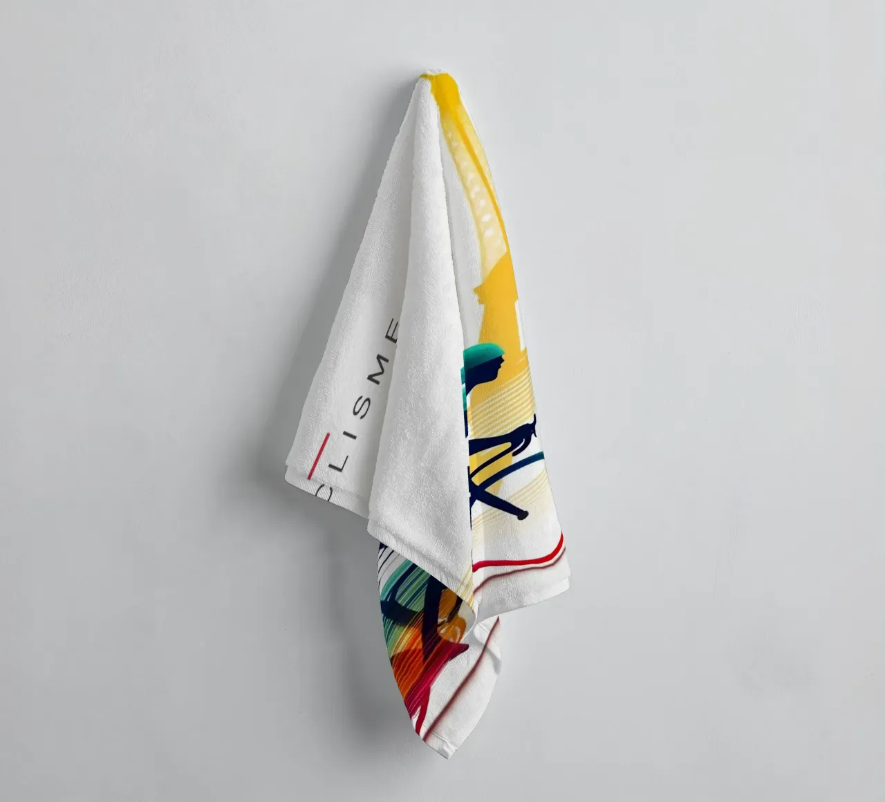 cyclist speed towel by Amber Hughes