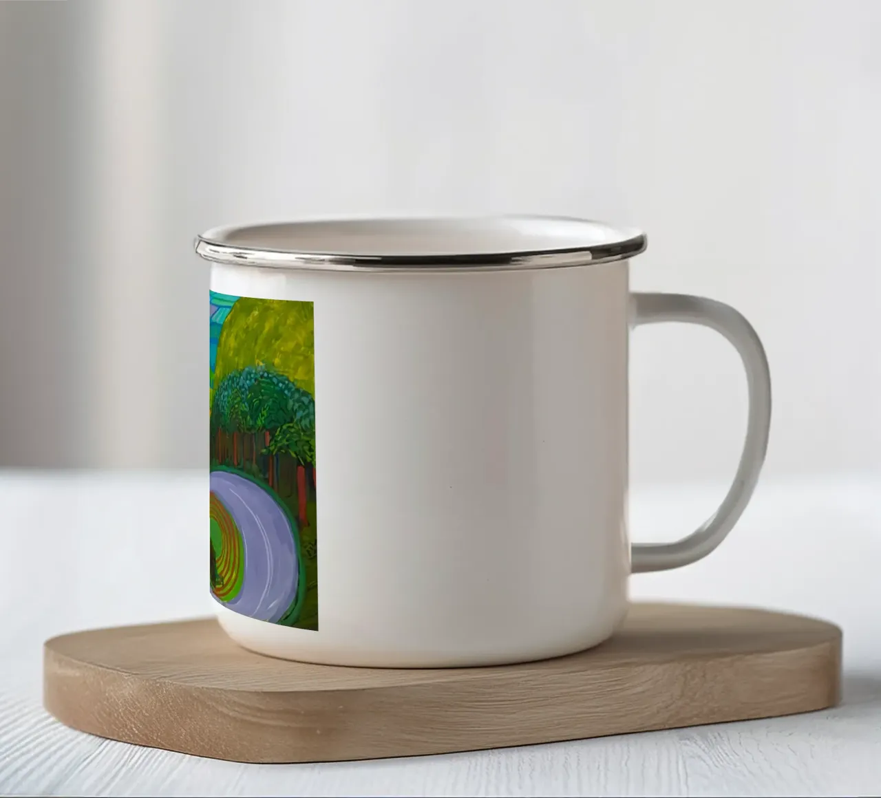 Collina di Garrowby tazza in smalto da Amber Hughes