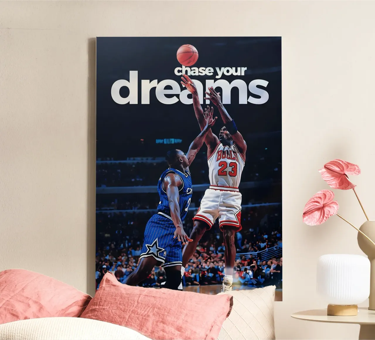 chase your dreams tela con Cornice a cassetta da Type & Tape