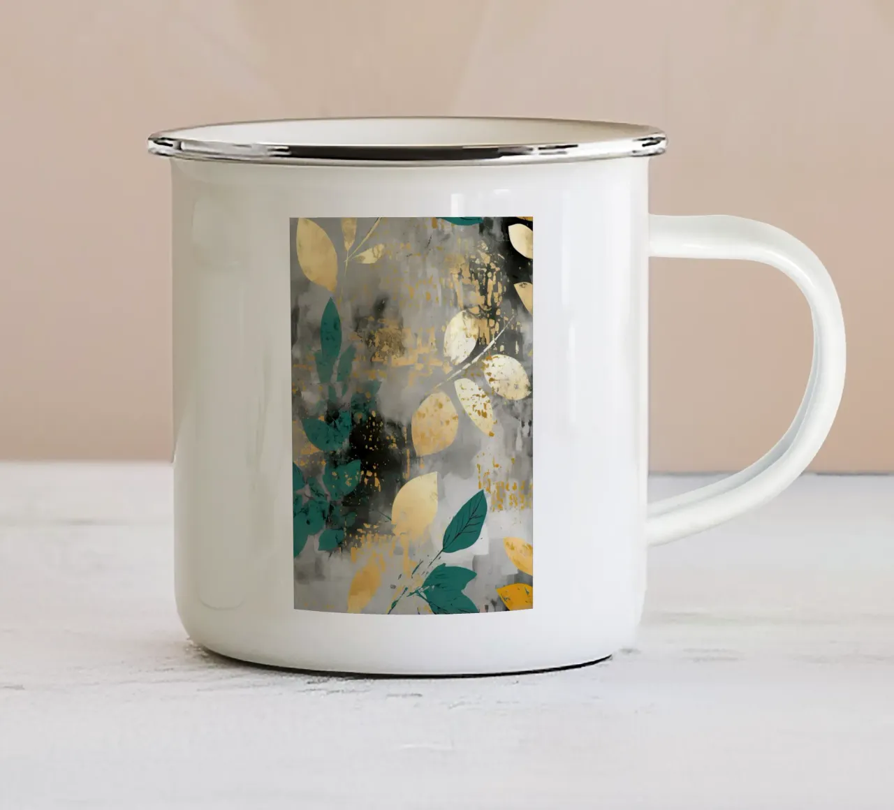 Pittura 2 tazza in smalto da Yaso Design Boho & Botanic