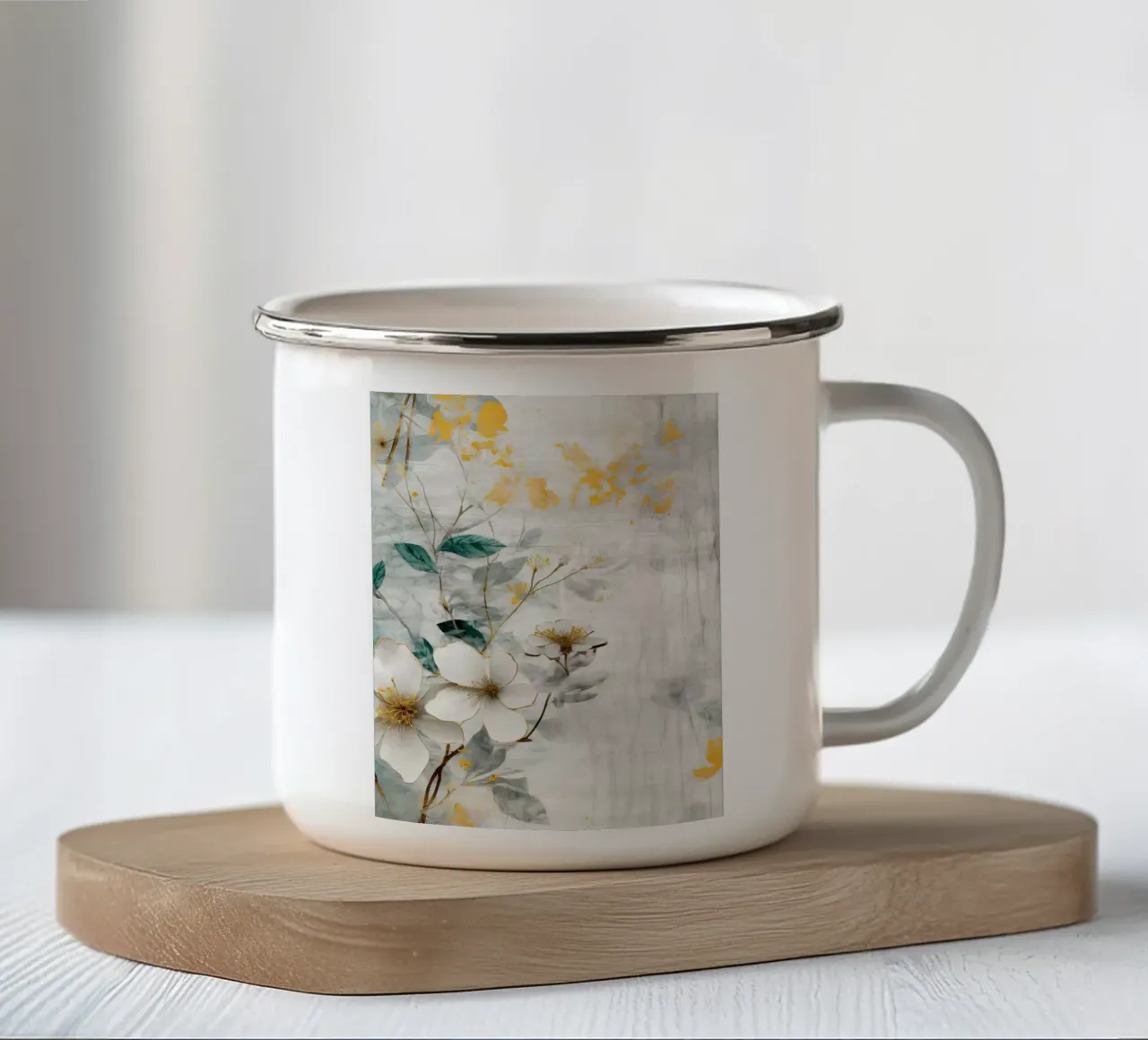Pittura 4 tazza in smalto da Yaso Design Boho & Botanic