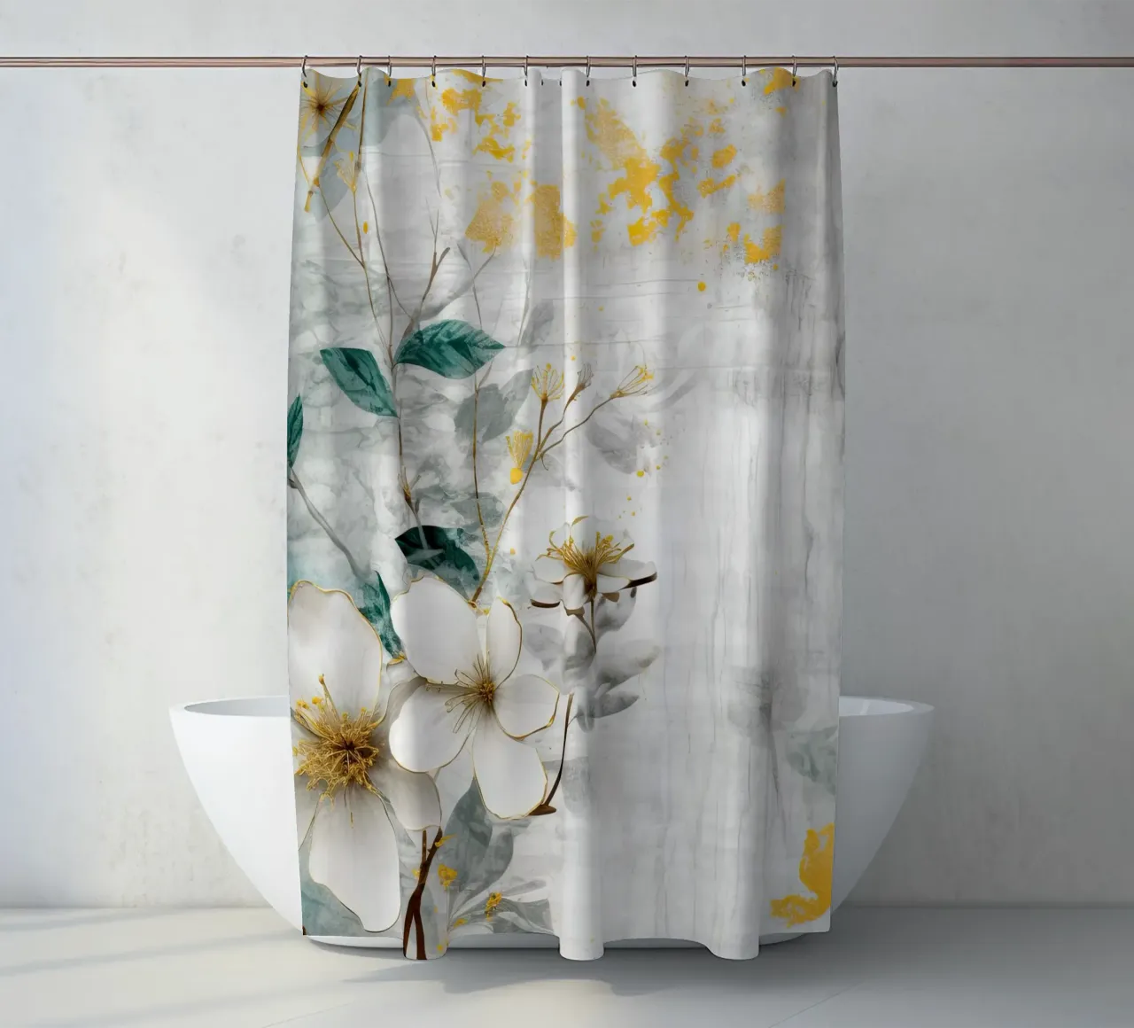 Gemälde 4 Duschvorhang von Yaso Design Boho & Botanic