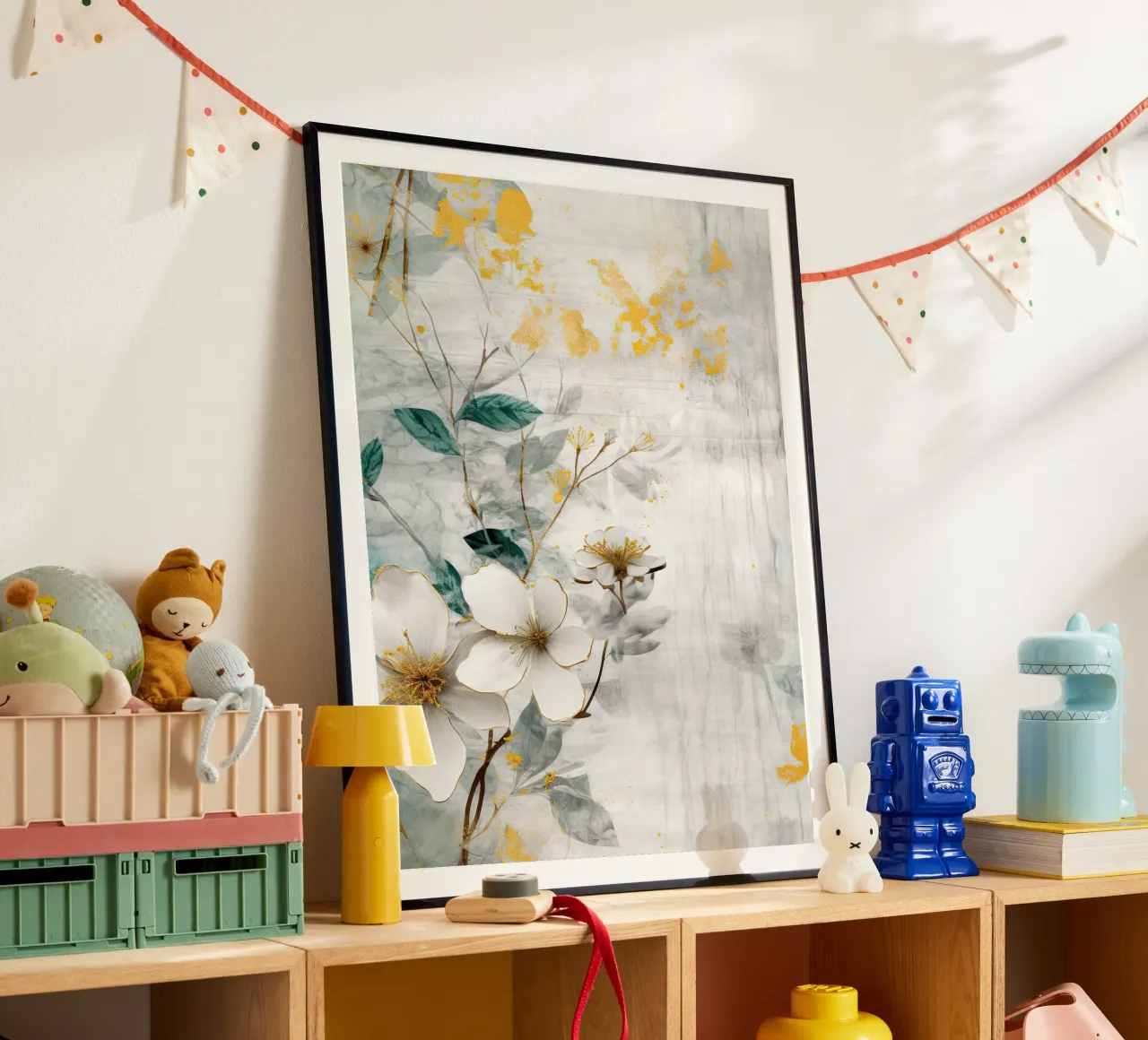 Gemälde 4 Poster mit Kunststoffrahmen von Yaso Design Boho & Botanic