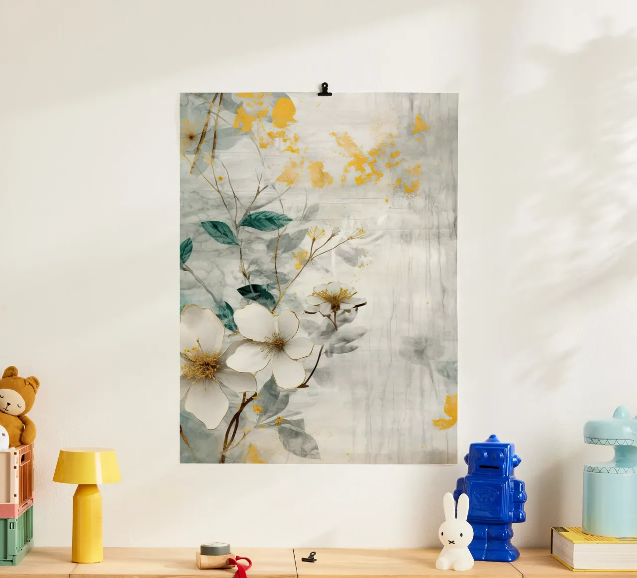 Gemälde 4 Poster mit Kunststoffrahmen von Yaso Design Boho & Botanic