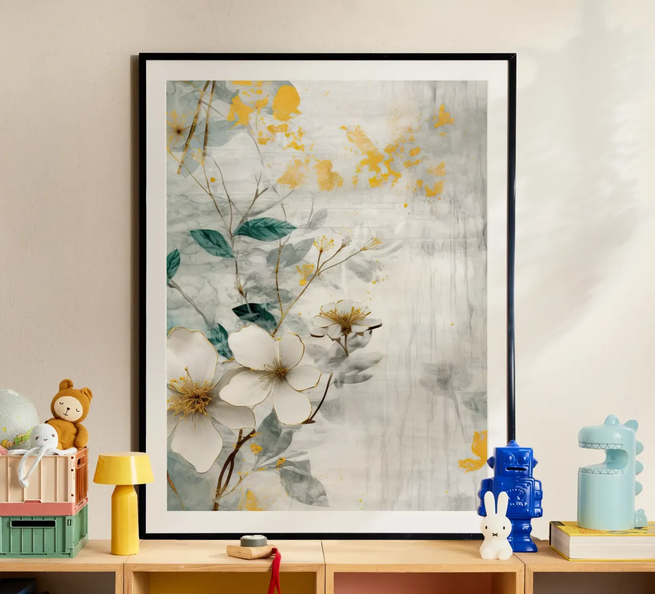 Gemälde 4 Poster mit Kunststoffrahmen von Yaso Design Boho & Botanic