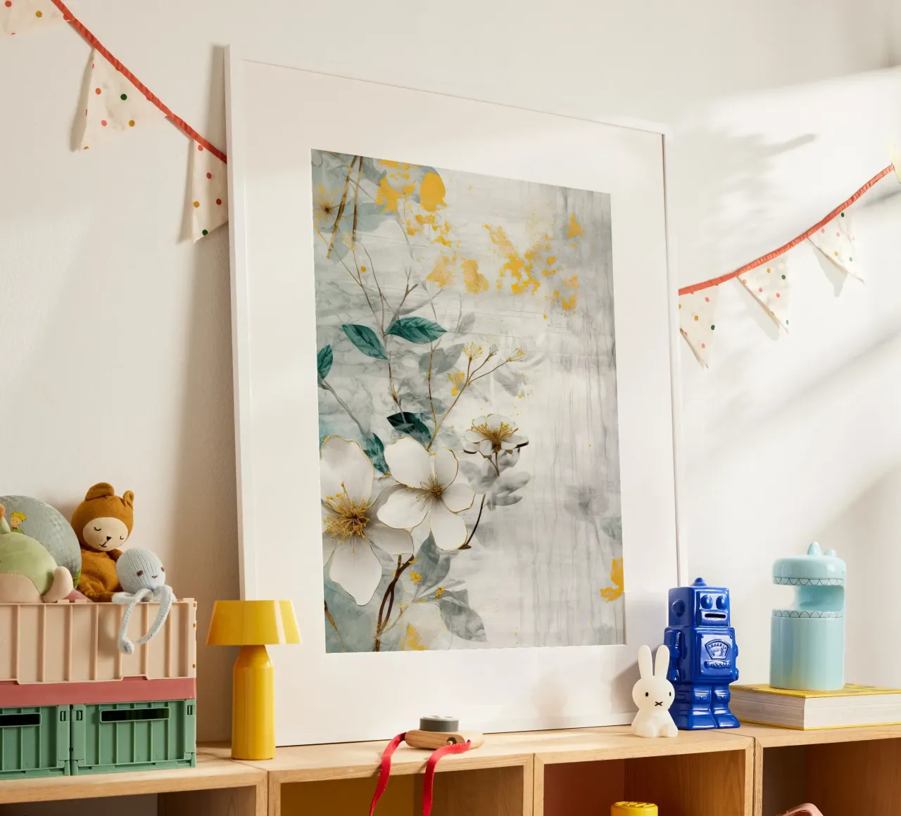 Gemälde 4 Poster mit Kunststoffrahmen von Yaso Design Boho & Botanic