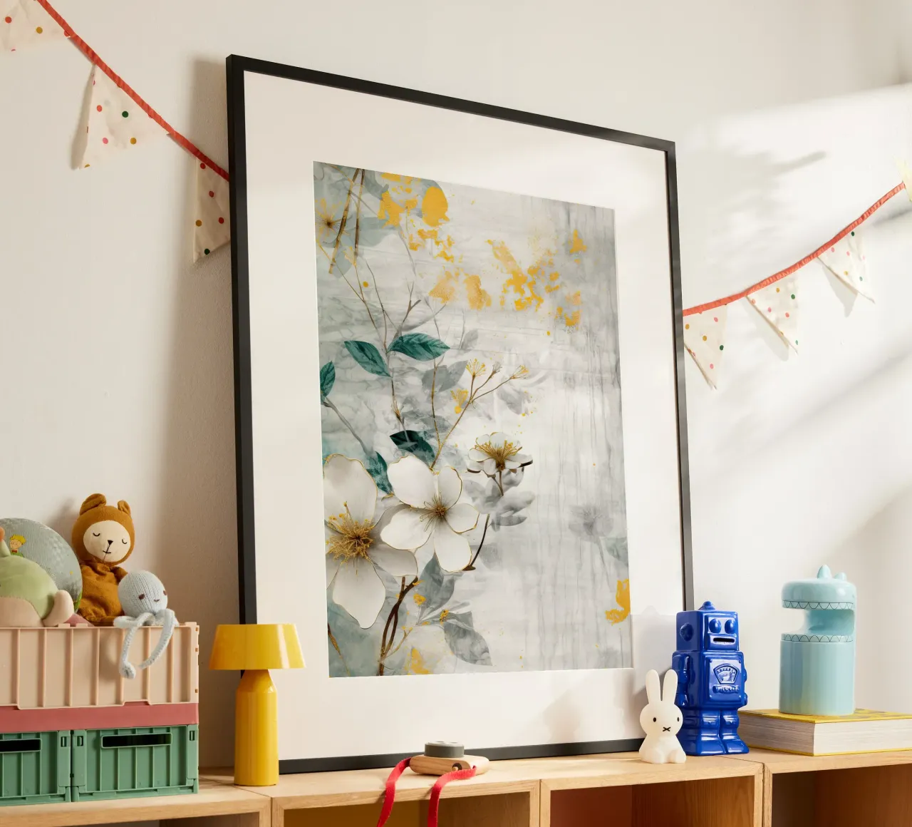 Gemälde 4 Poster mit Kunststoffrahmen von Yaso Design Boho & Botanic