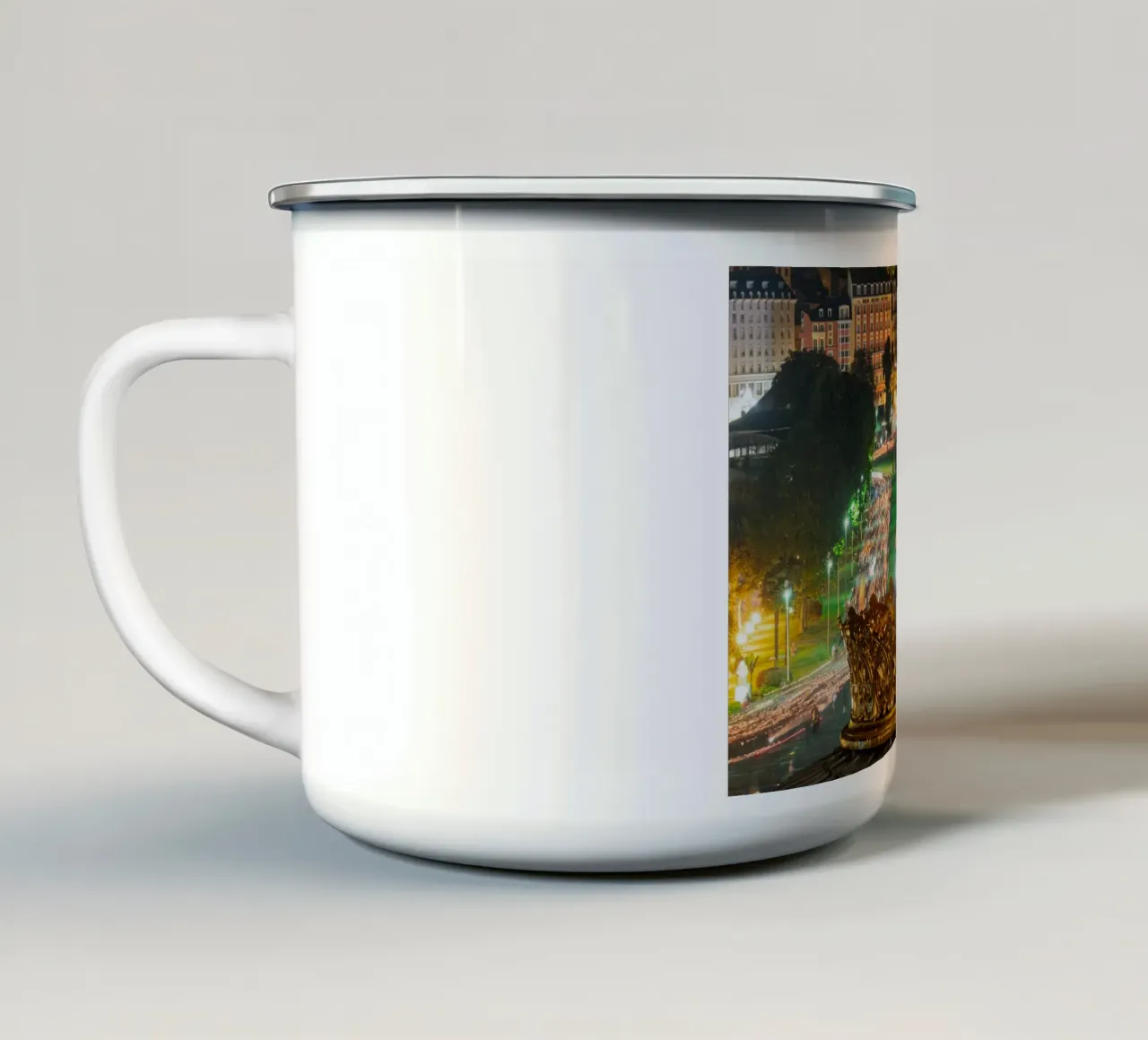 Croce d'oro a Lourdes tazza in smalto da anderm