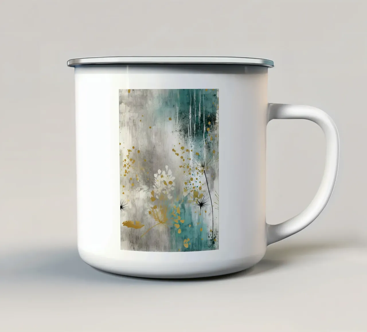 Pittura 5 tazza in smalto da Yaso Design Boho & Botanic