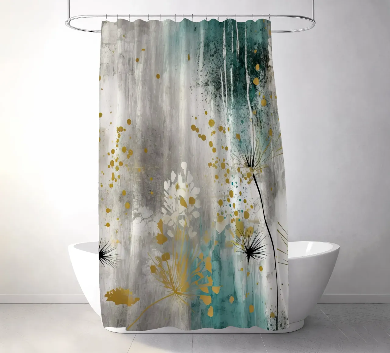 Gemälde 5 Duschvorhang von Yaso Design Boho & Botanic