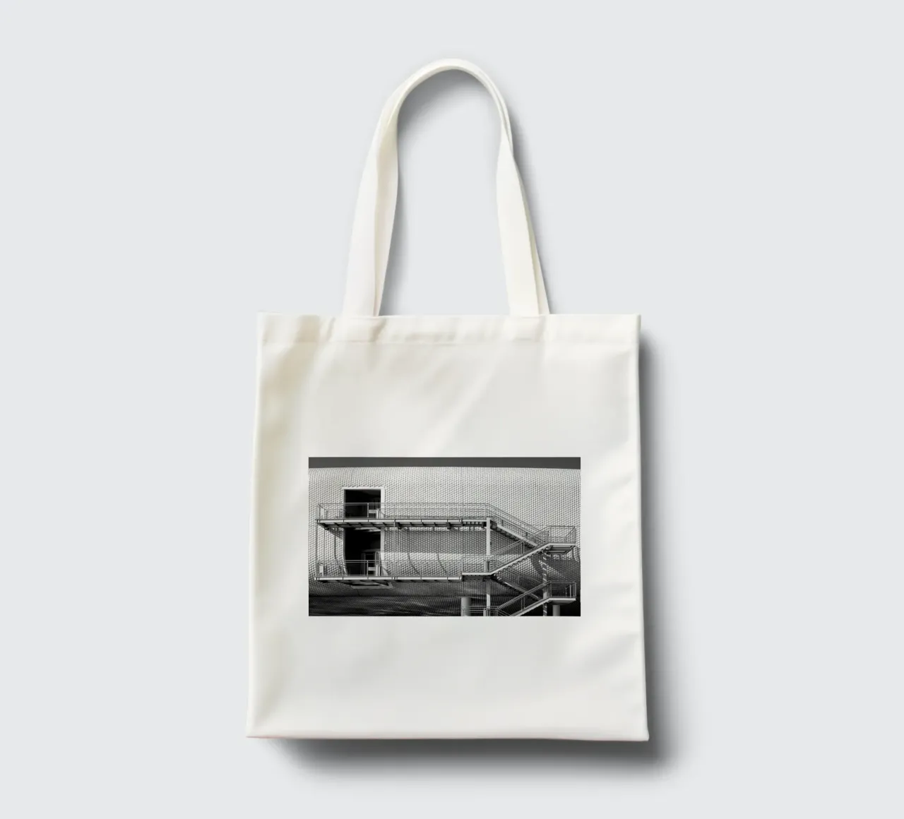 Edificio astratto borsa in juta da anderm