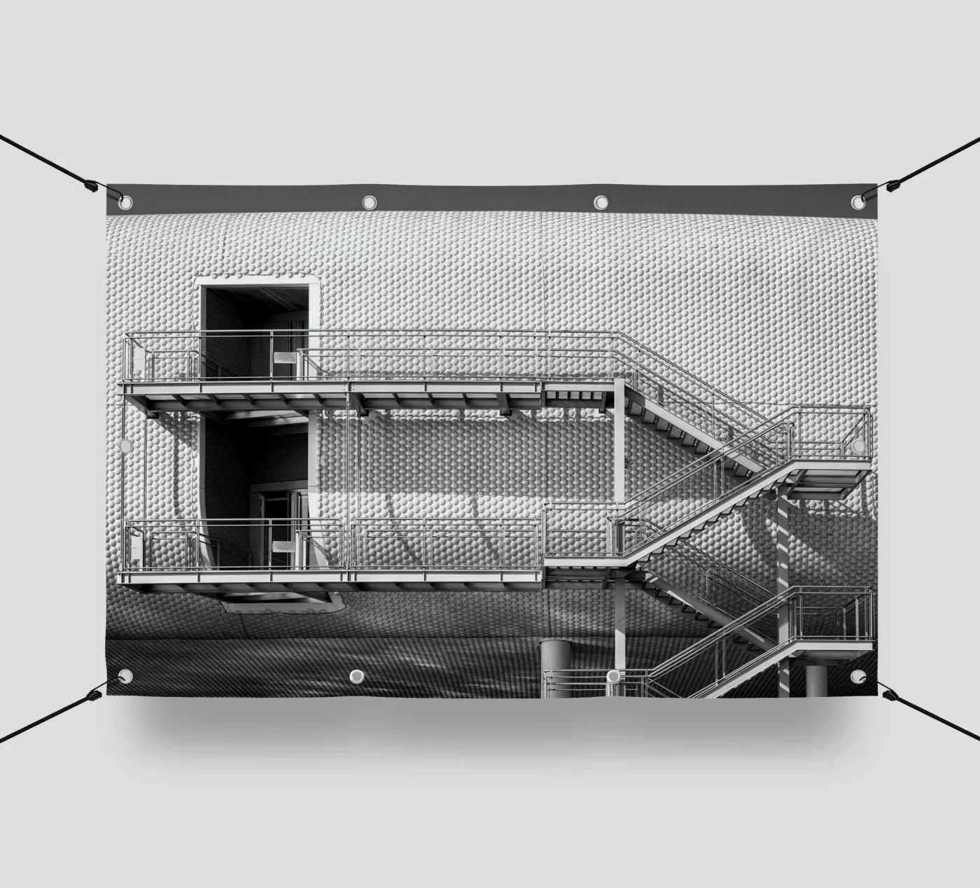 Edificio astratto telo in pvc da anderm