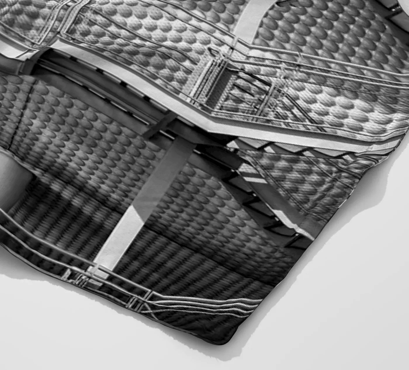 Abstract building coperta in pile da anderm