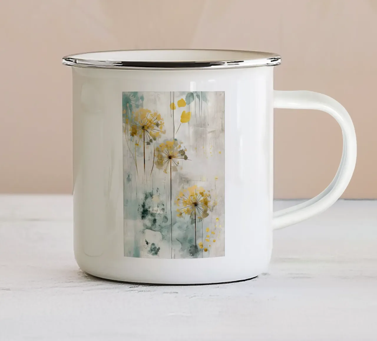 Pittura 11 tazza in smalto da Yaso Design Boho & Botanic