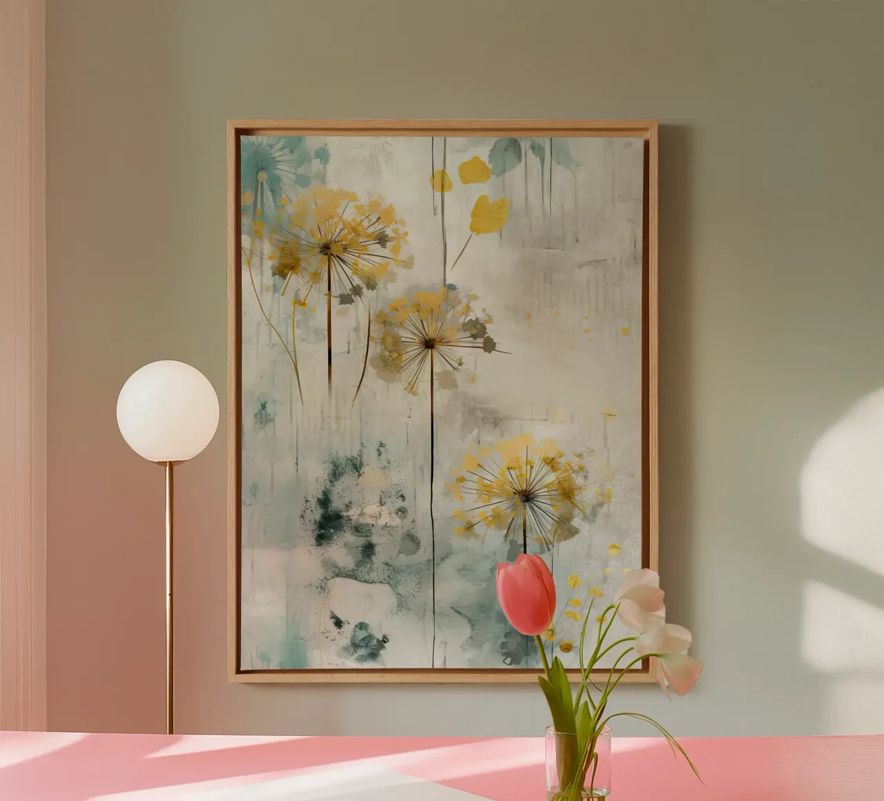 Gemälde 11 Leinwand mit Schattenfugenrahmen von Yaso Design Boho & Botanic