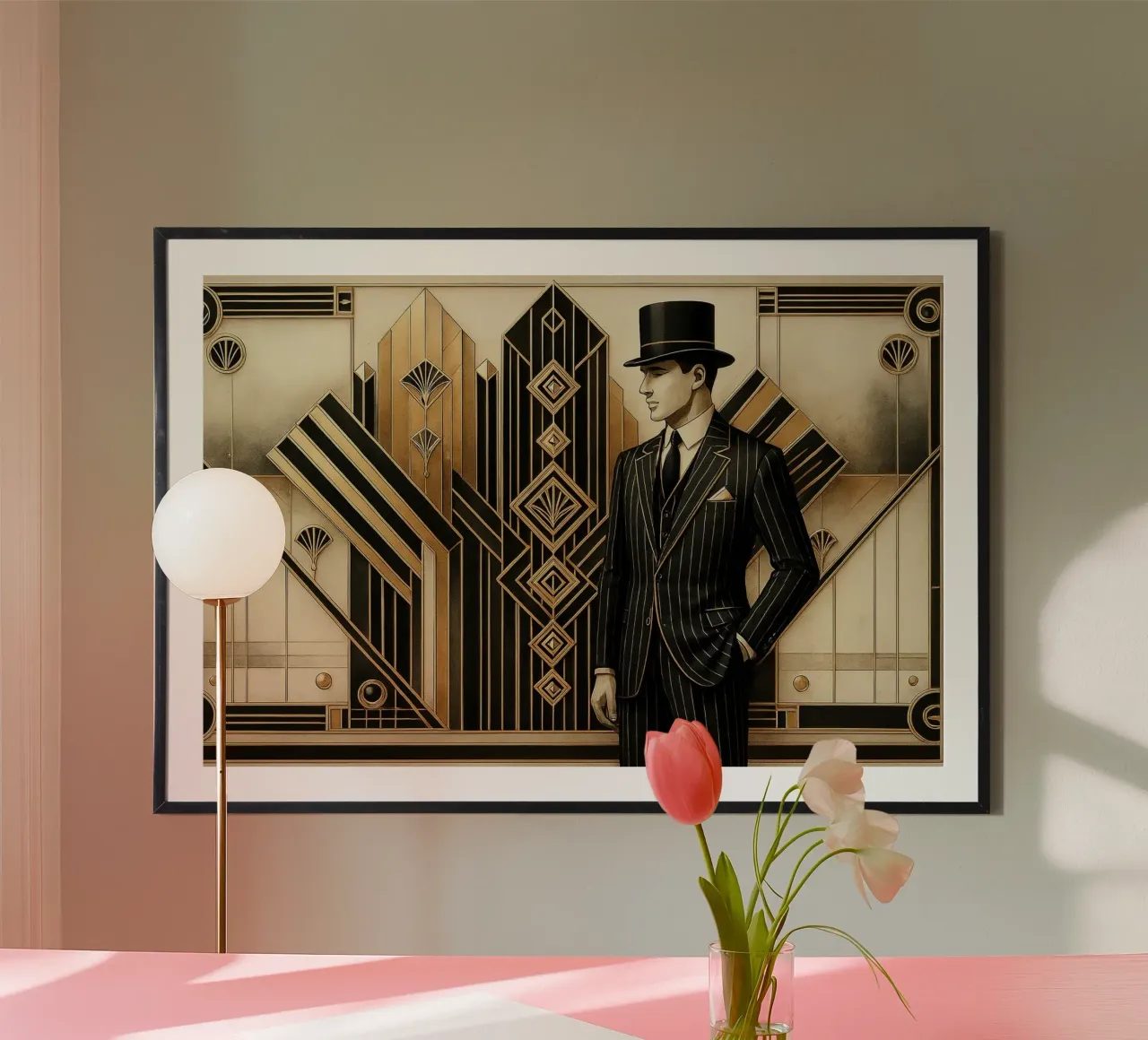 L'Art Deco Noir di Gatsby poster da Chromatic Fusion Studio