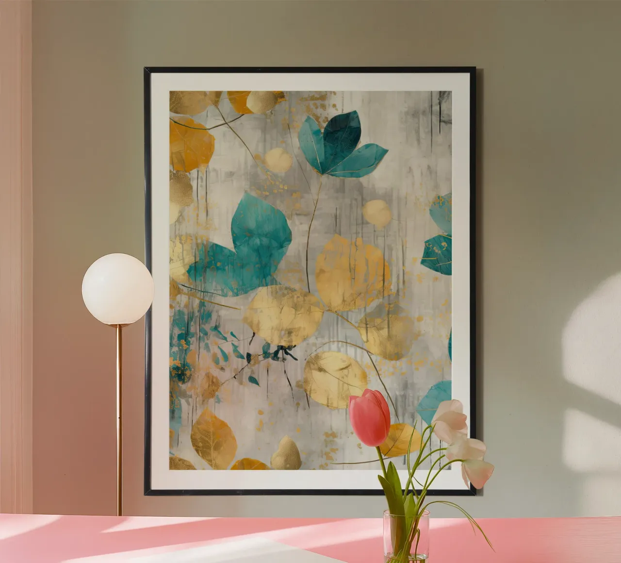 Gemälde 15 Poster mit Holzrahmen von Yaso Design Boho & Botanic