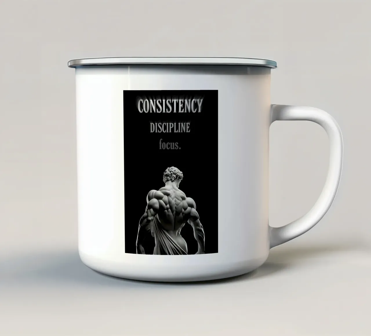 CONSISTENGY DISCIPLINE tazza in smalto da Type & Tape