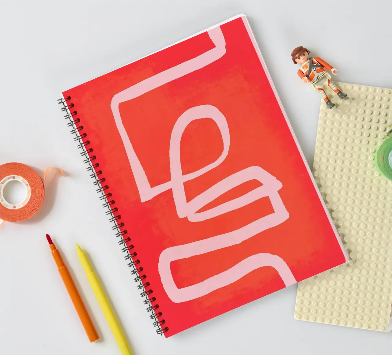 Abstract line art 207 spiral notebook by ThingDesign