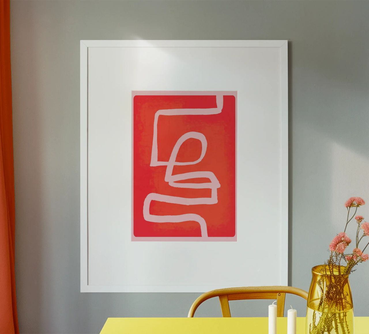 Abstrakte Linienkunst 207 Poster von ThingDesign