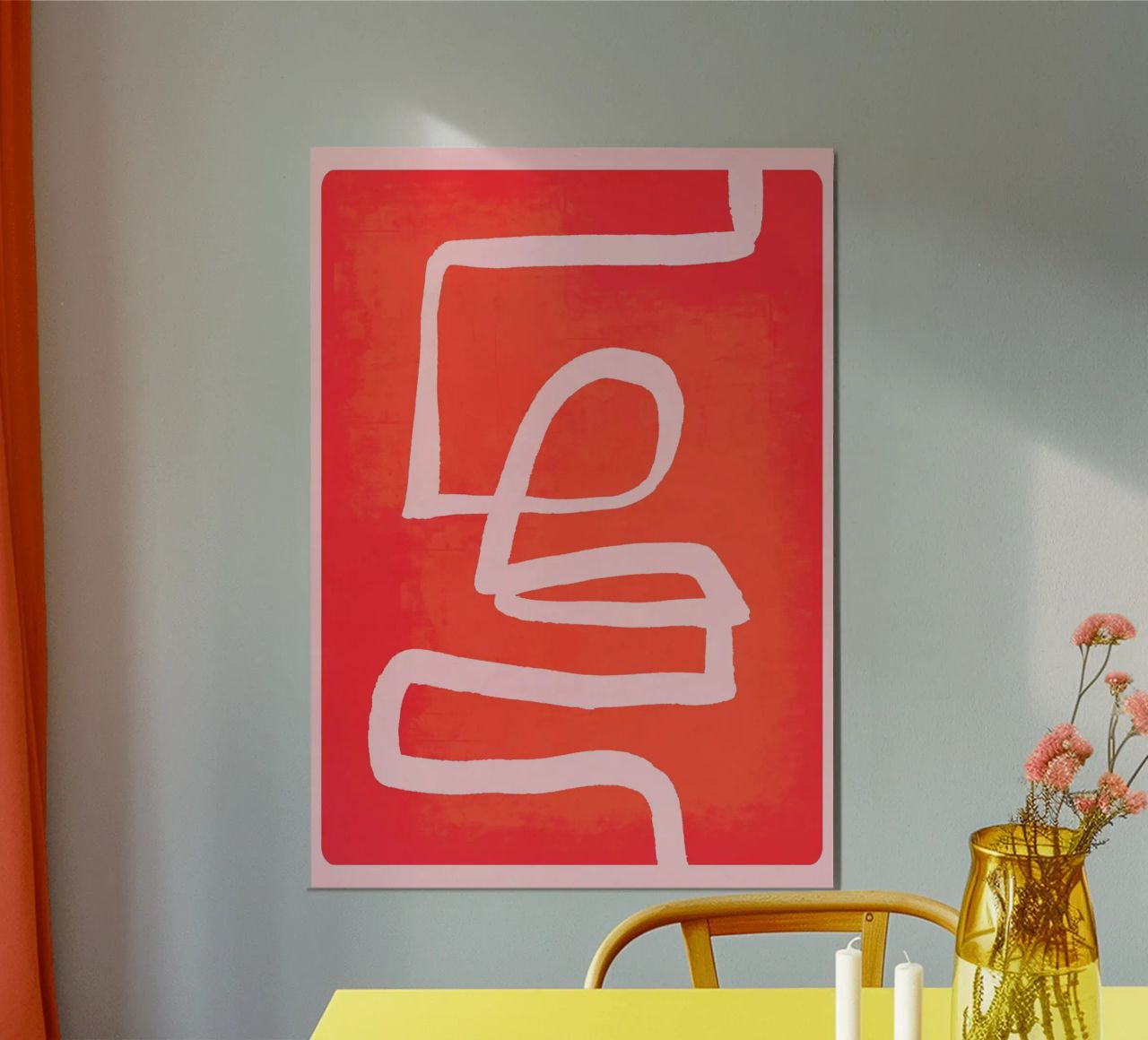 Abstrakte Linienkunst 207 Poster von ThingDesign