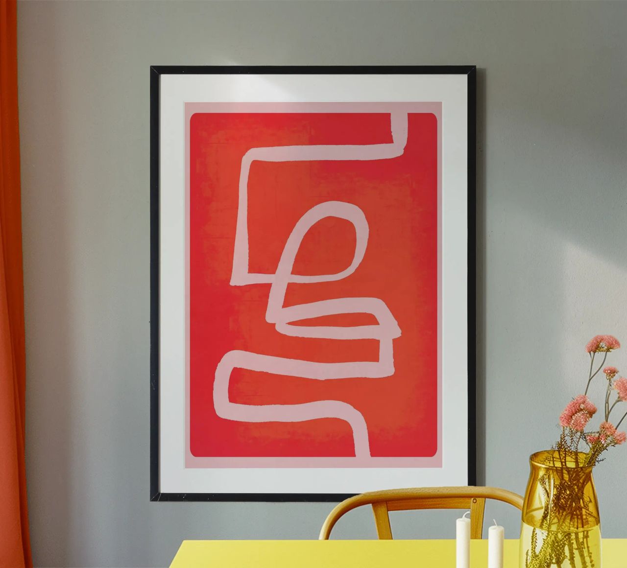 Abstrakte Linienkunst 207 Poster von ThingDesign