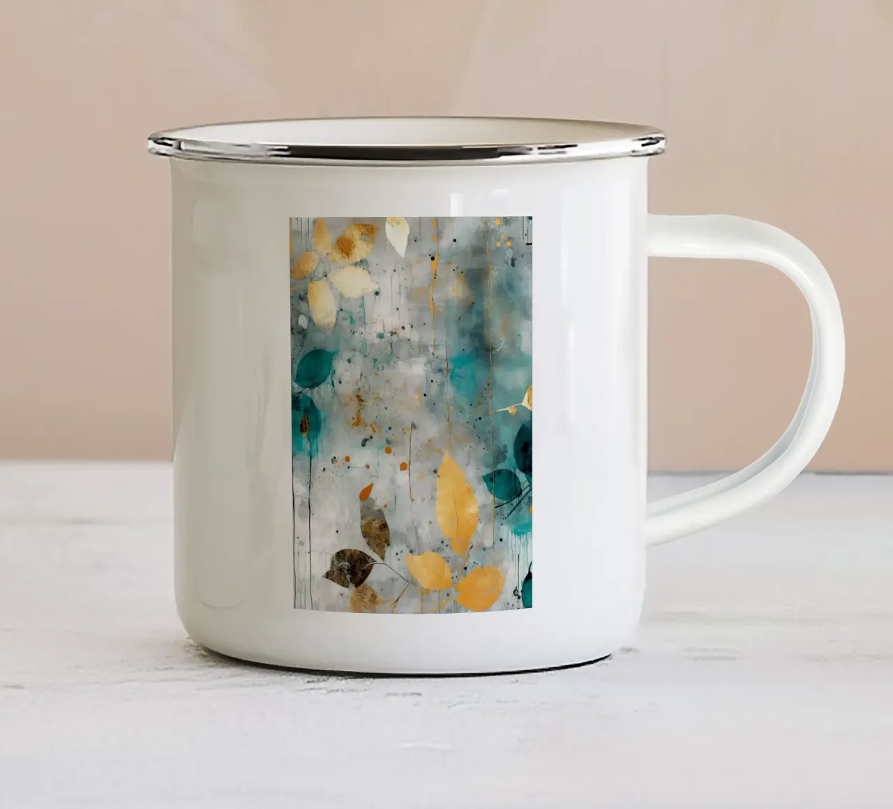 Pittura 18 tazza in smalto da Yaso Design Boho & Botanic